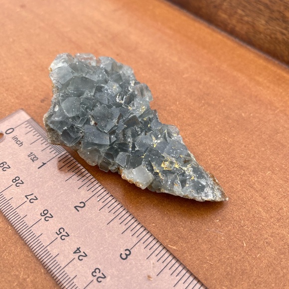 Cubic Fluorite on Druze Quartz - Picture 3 of 16